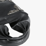 Close up of  Black bag ,showing texture of the Calf Leather