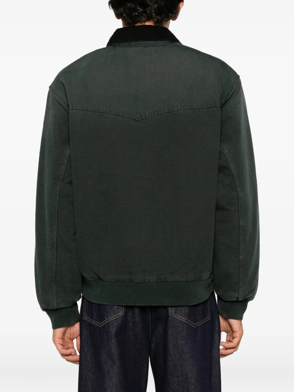 Green jacket, full body view