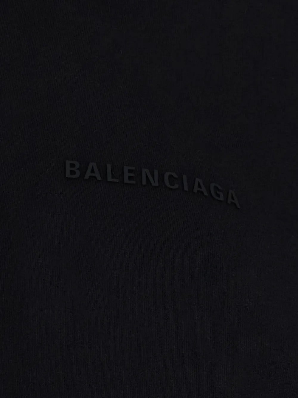 Close up of Black hoodie, showing detail