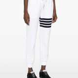 White pants worn by a person, showing the pants fit