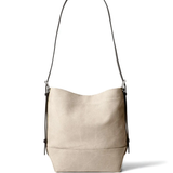 Tan bag, front view