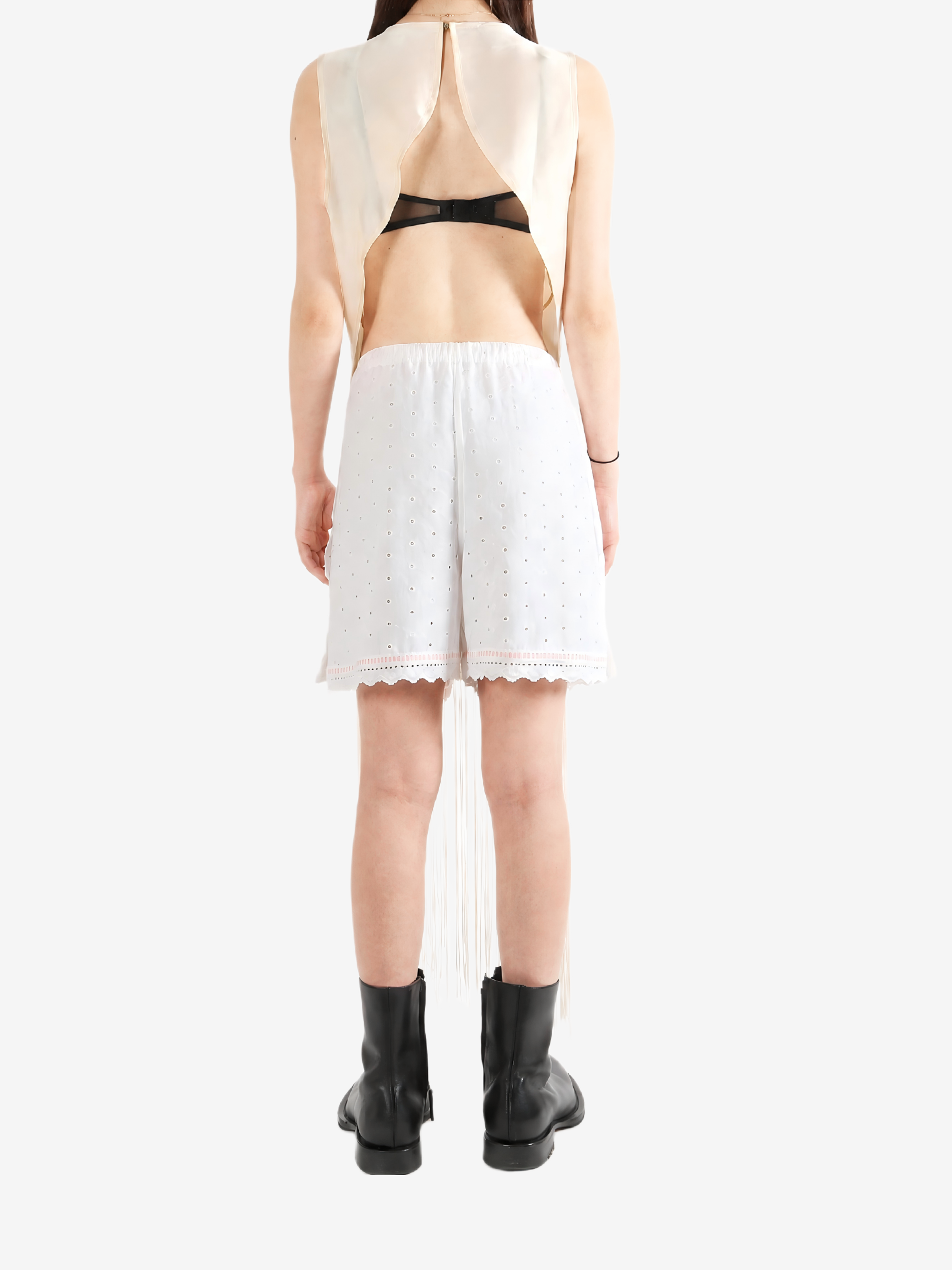 Tan top, full body view