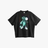 Black t-shirts, front view