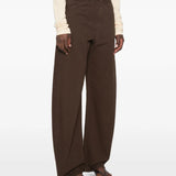 Brown pants, full body view