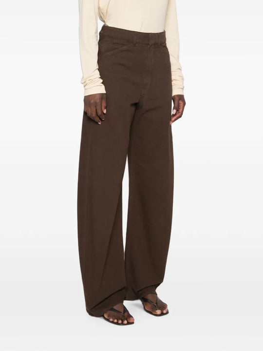 Brown pants, full body view