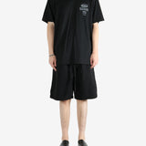 Black t-shirt, full body view