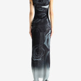 Grey dress,full body view