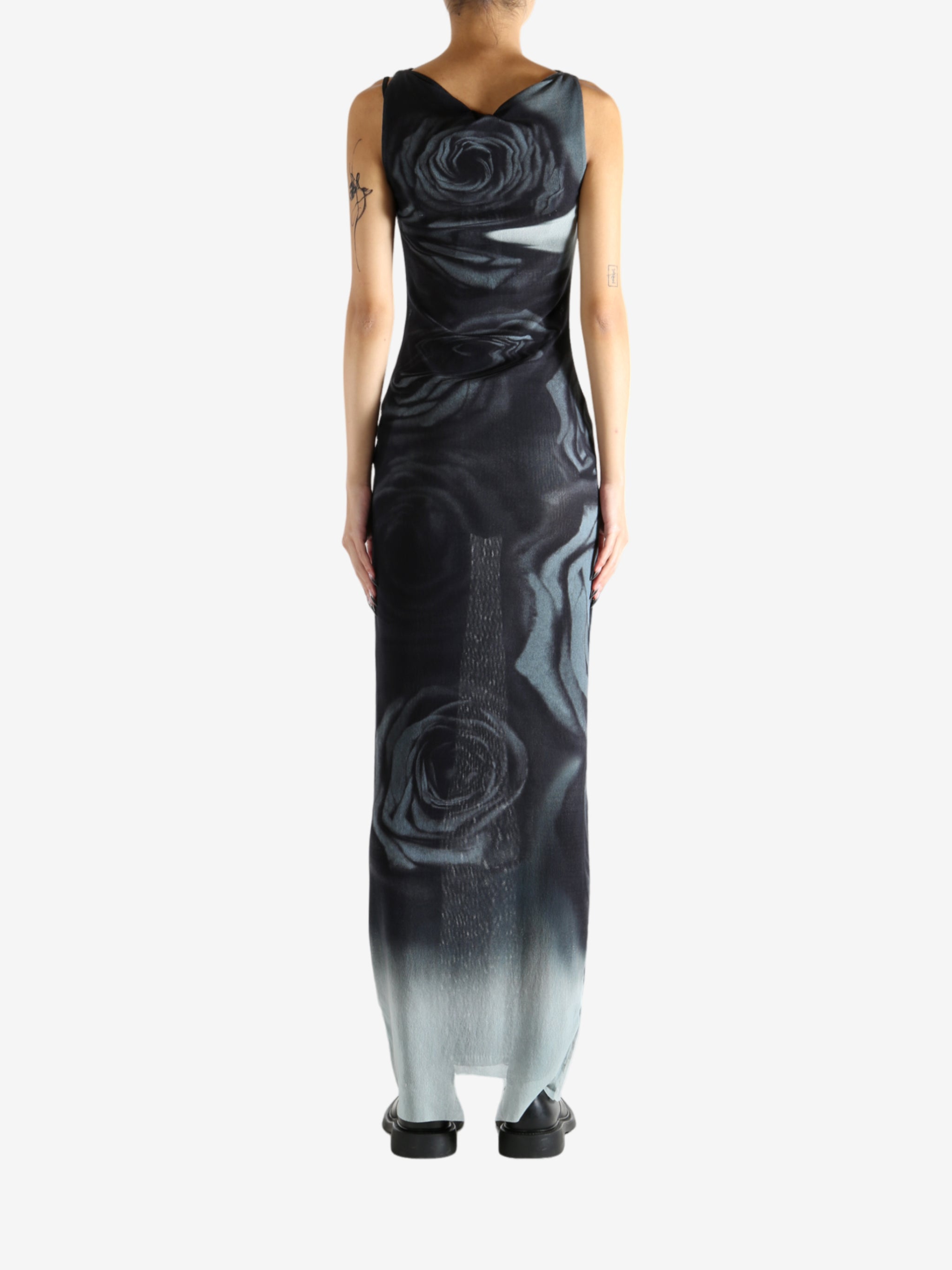 Grey dress,full body view