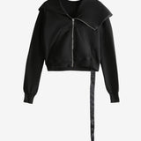 Black hoodie, front view