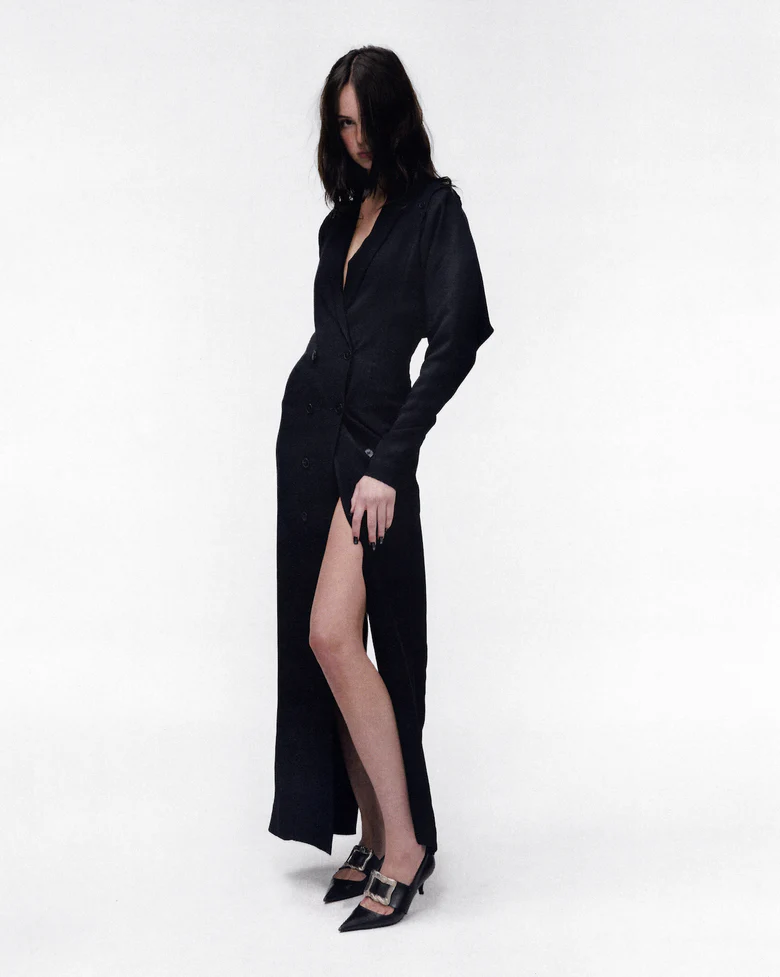 Black dress, full body view