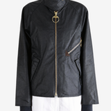 Black jacket worn by a person, showing the jacket fit