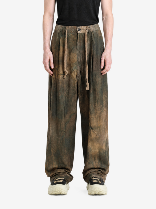 Brown pants, full body view