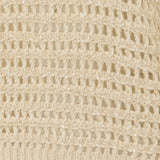 Close up of Tan hoodie, showing texture of the 38% lambs wool/ 31% cashmere/ 15% polyamide/ 8% mohair/ 8% polyester made in fabric