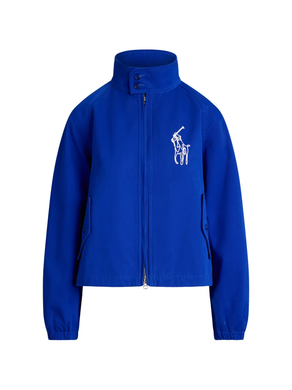 Blue jacket, front view