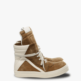 Brown sneaker, front view