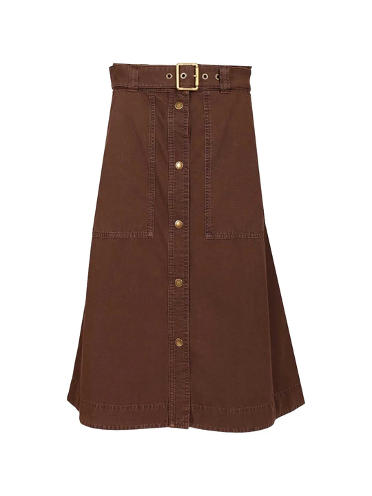 Brown skirt, front view