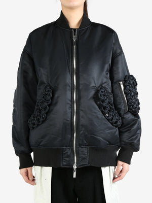 COMME DES GARCONS NOIR - Women Woven Detail Bomber Jacket