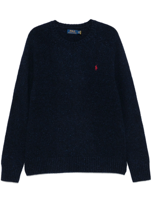 POLO RALPH LAUREN - Men Donegal Wool Blend Long Sleeve Polo