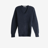 Navy top, front view