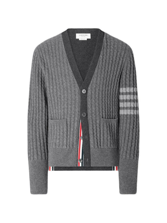 Grey knitwear, front view