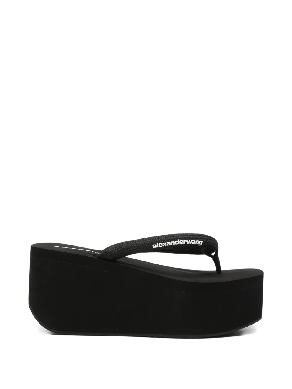 Black sandals, front view