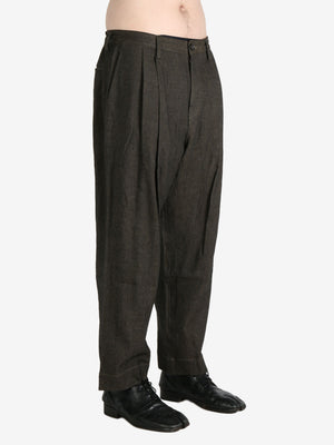 ZIGGY CHEN - Men Front Pleats Tapered Trousers