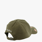 Green hat, back view