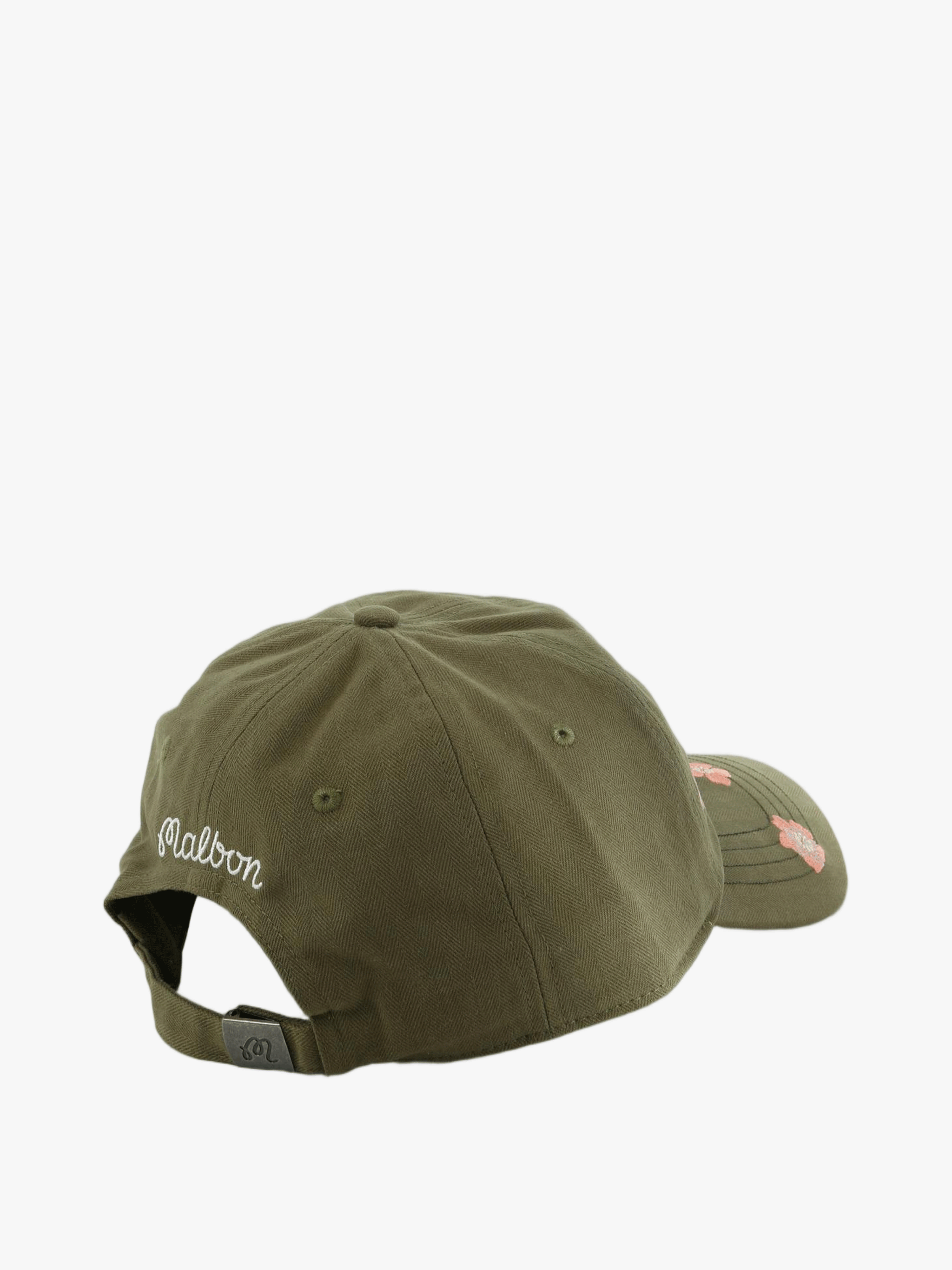 Green hat, back view