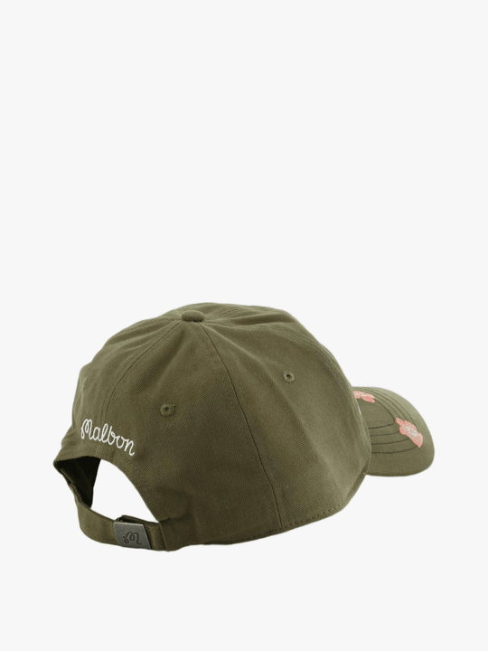 Green hat, back view