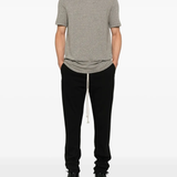 Grey t-shirt, full body view