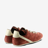 Burgundy sneaker, back view