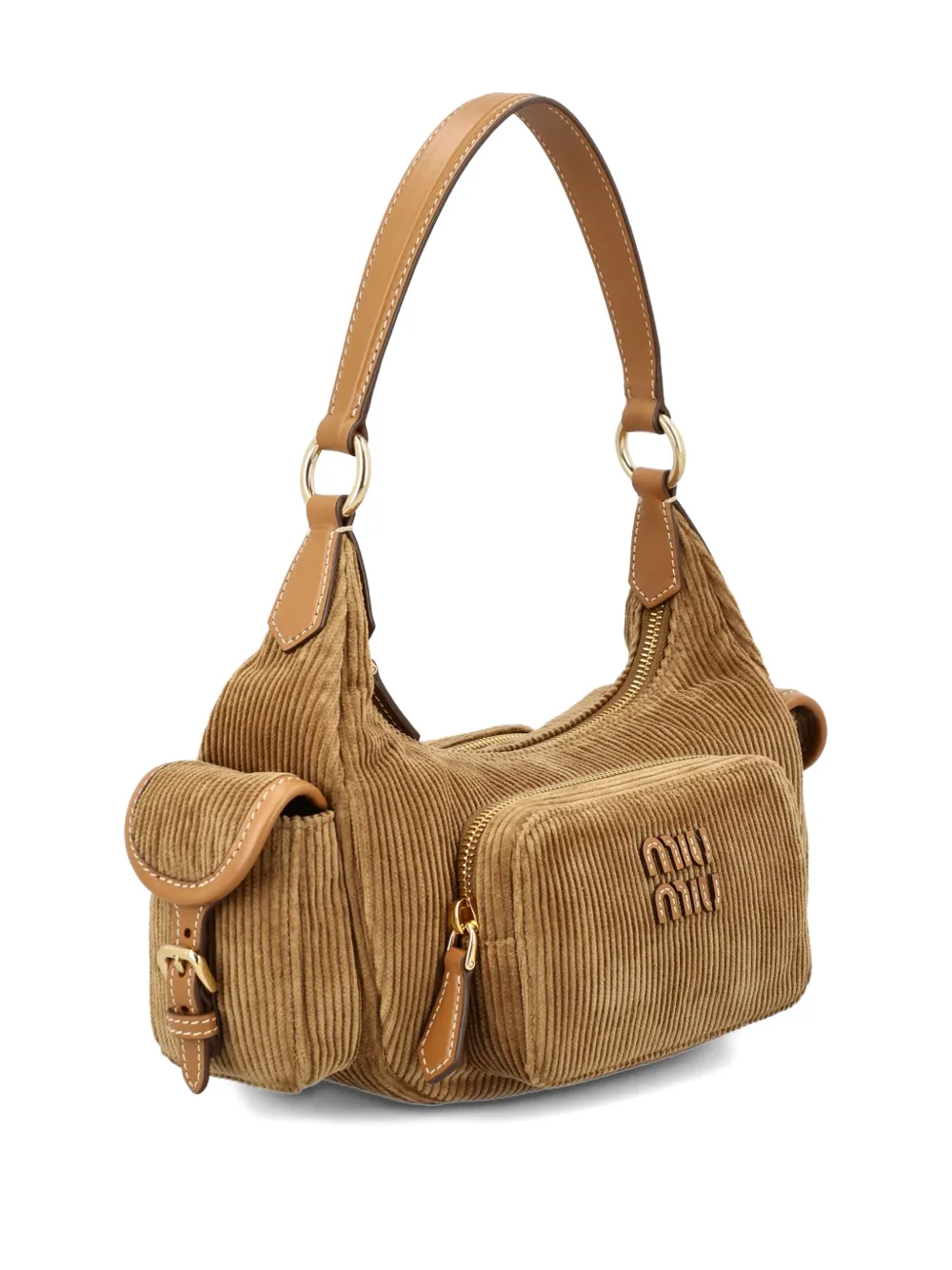 Brown handbag,side view