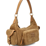 Brown handbag,side view