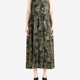 Green dress, full body view