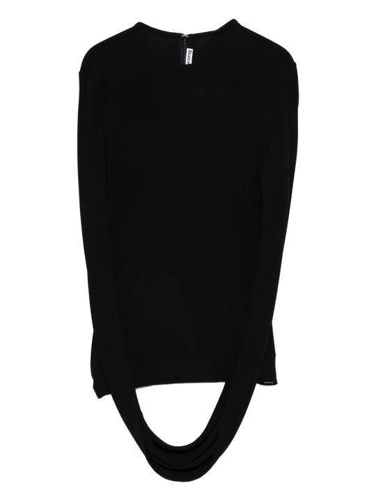 black t-shirts, front view