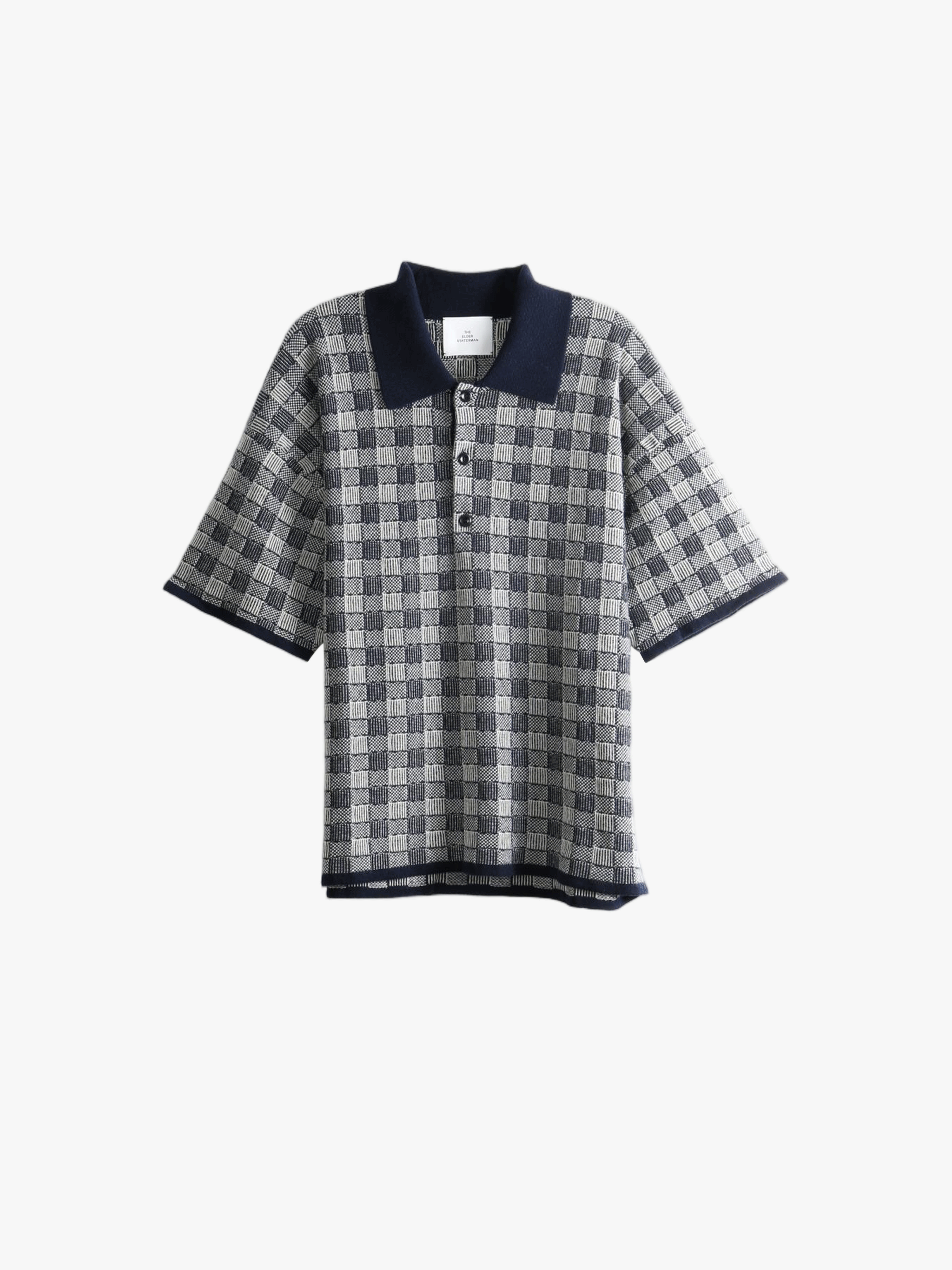 Navy shirt, front view