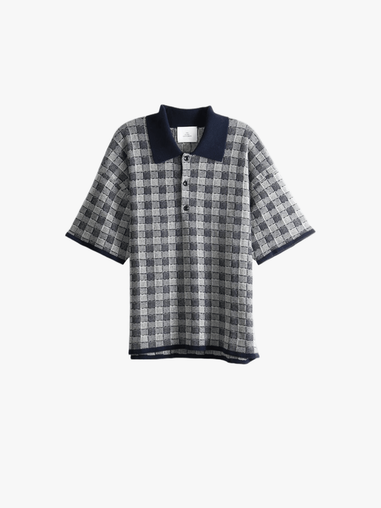 Navy shirt, front view