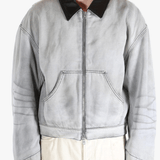 White jackets worn by a person, showing the jackets fit