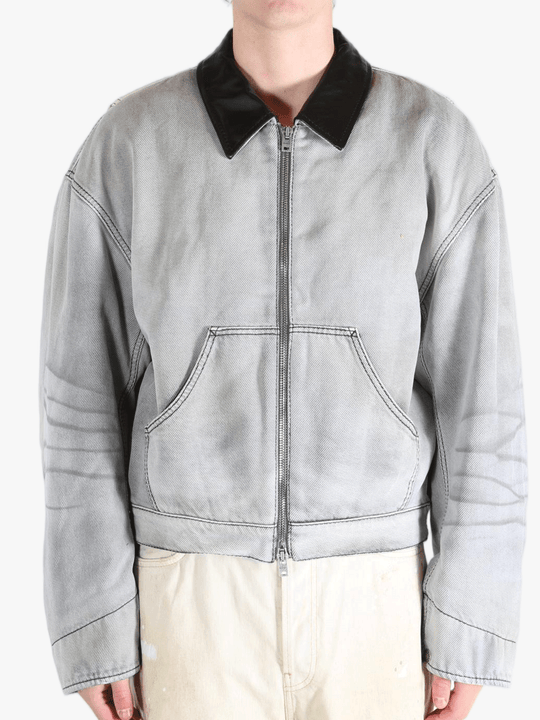 White jackets worn by a person, showing the jackets fit