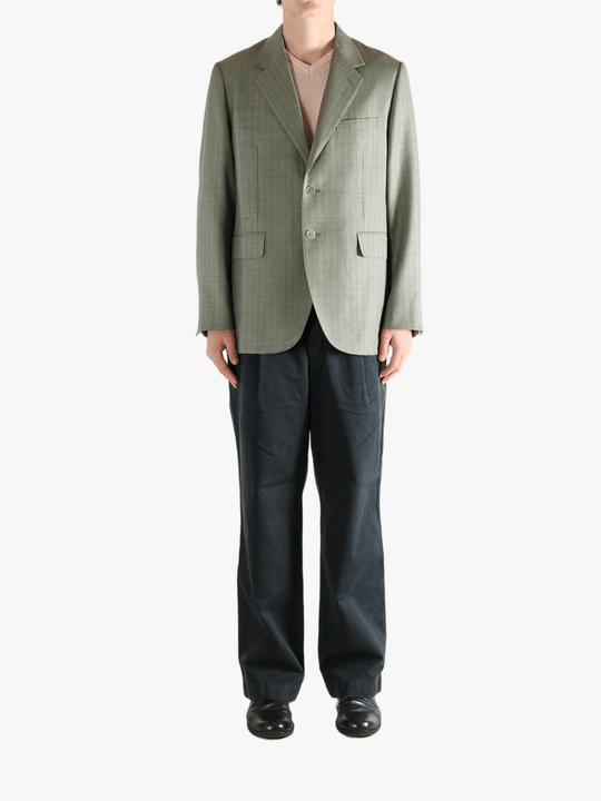 Green jacket, full body view