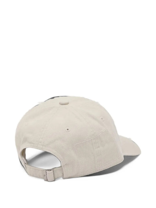 Tan hat, back view