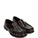 Burgundy shoes, front view