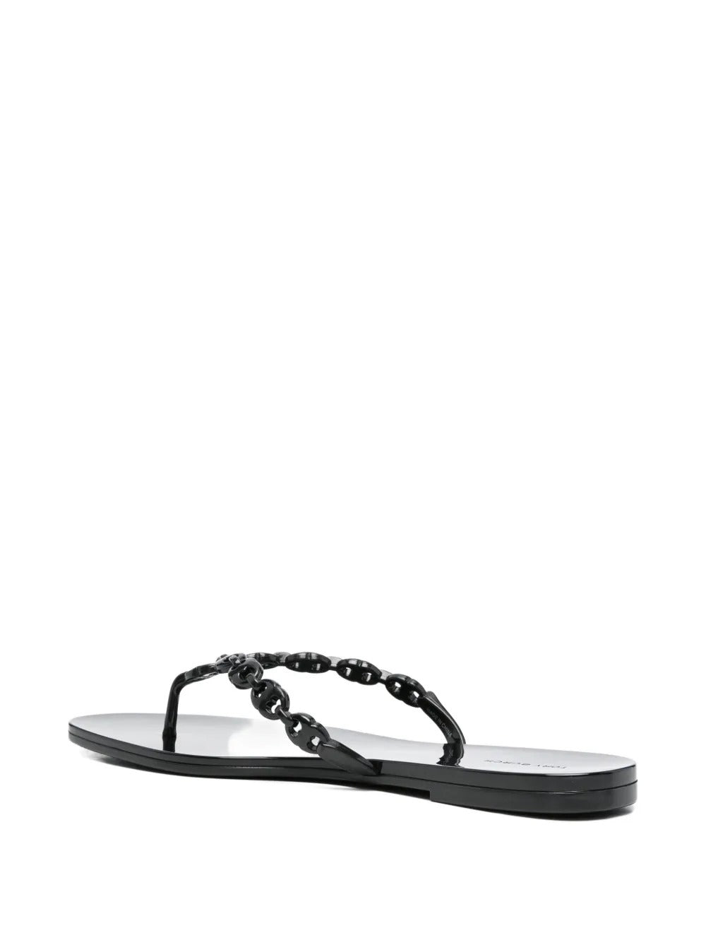 Black sandals, back view