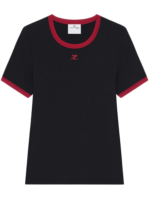 COURRÈGES - Women Signature Contrast T-Shirt