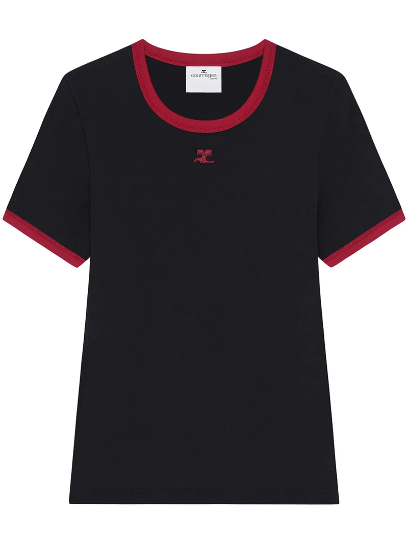 COURRÈGES - Women Signature Contrast T-Shirt