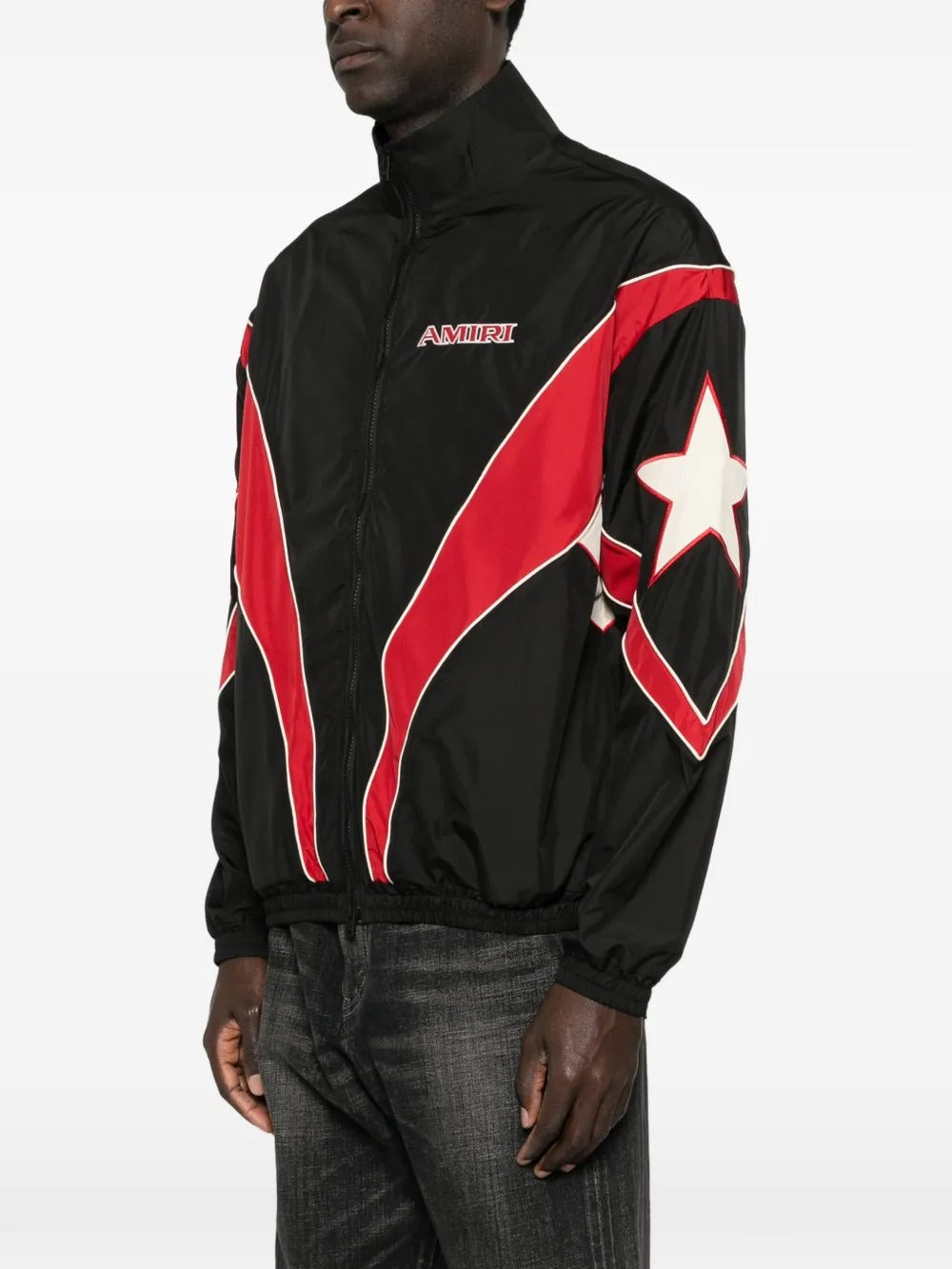 Black jackets worn by a person, showing the jackets fit