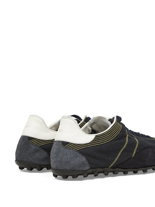 Navy shoes, back view