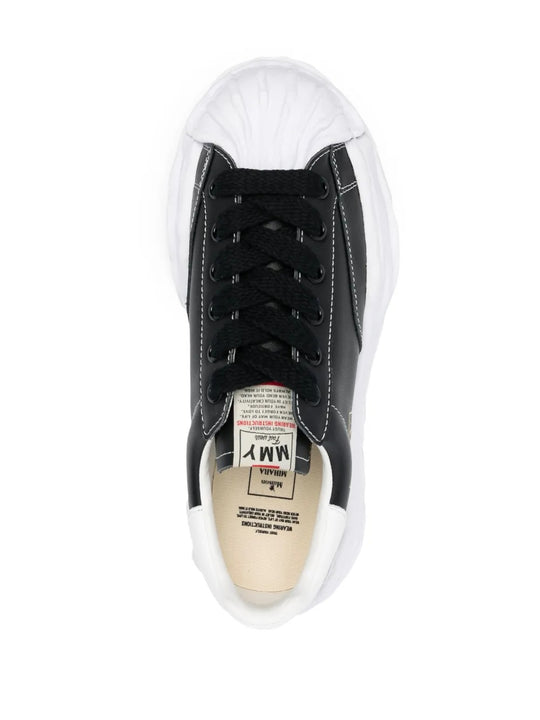 Black sneakers, top view
