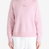 Pink hoodie, full body view