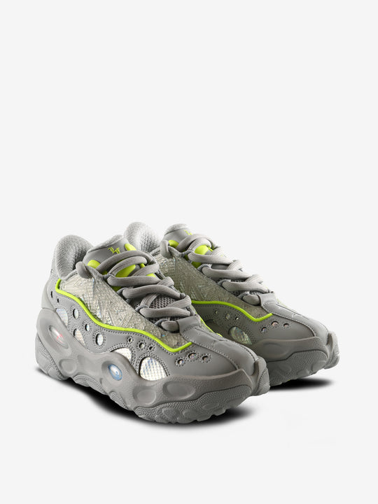 Grey sneakers, side view